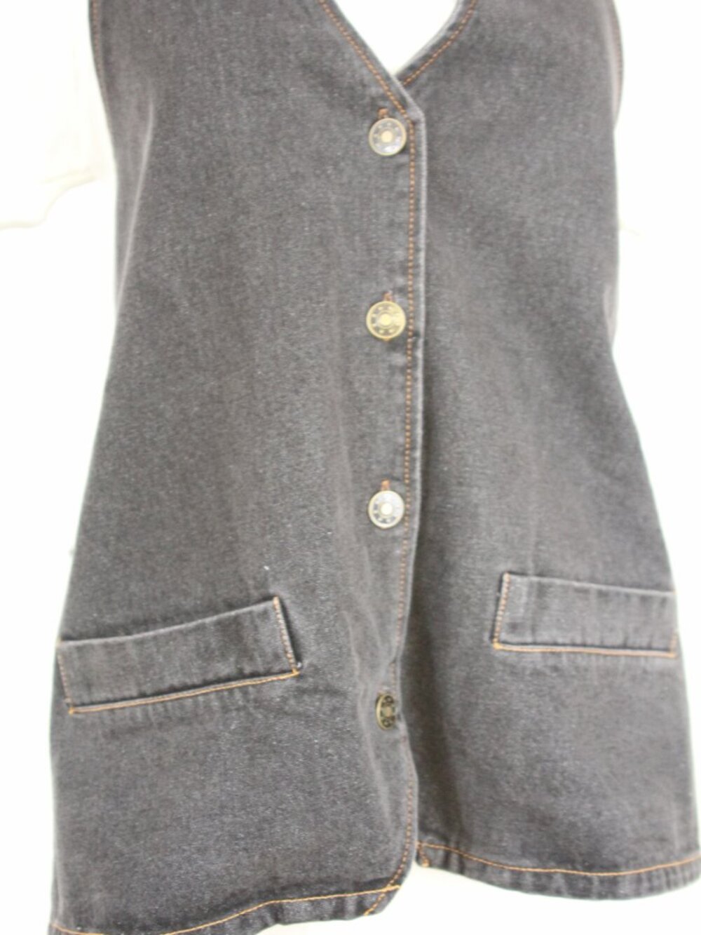 NWT Lioness Hills Washed Black Denim Halter Top‎ Oversized Western Boho Chic - Picture 2 of 8
